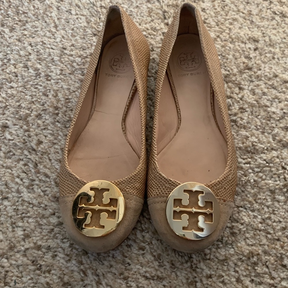 Tory Burch Pebbled Ballet Flats